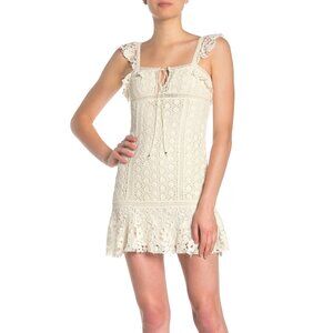 Free People, Cross My Heart Minidress, Ecru, Size 6, NWT